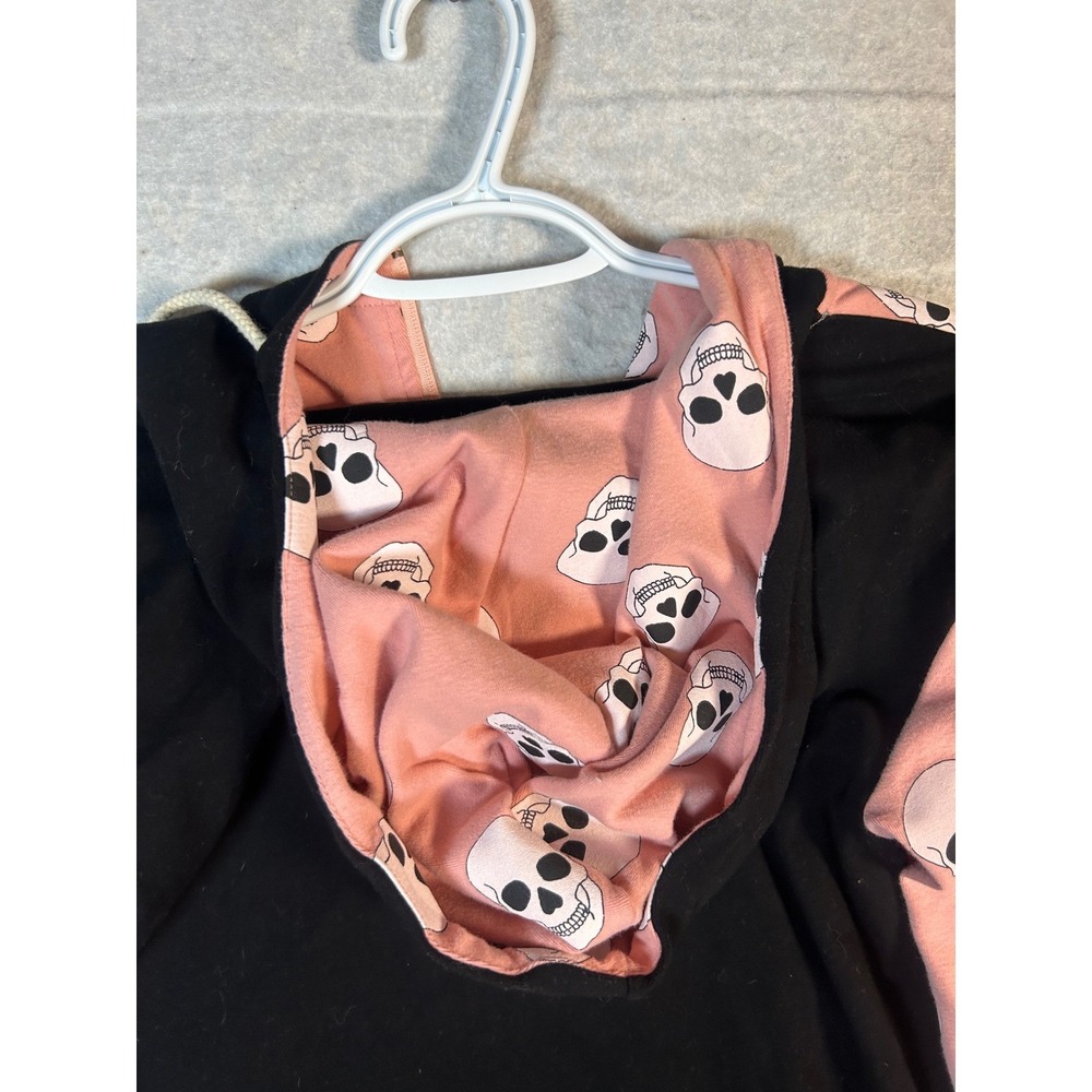 Ampersand Avenue Skull Print Pink Black Hoodie Womens M - Picture 5 of 8